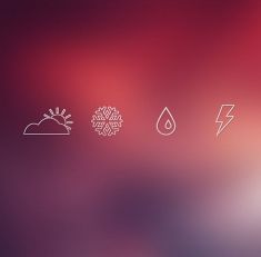 آیکون فلت آب و هوا (weather icon psd )